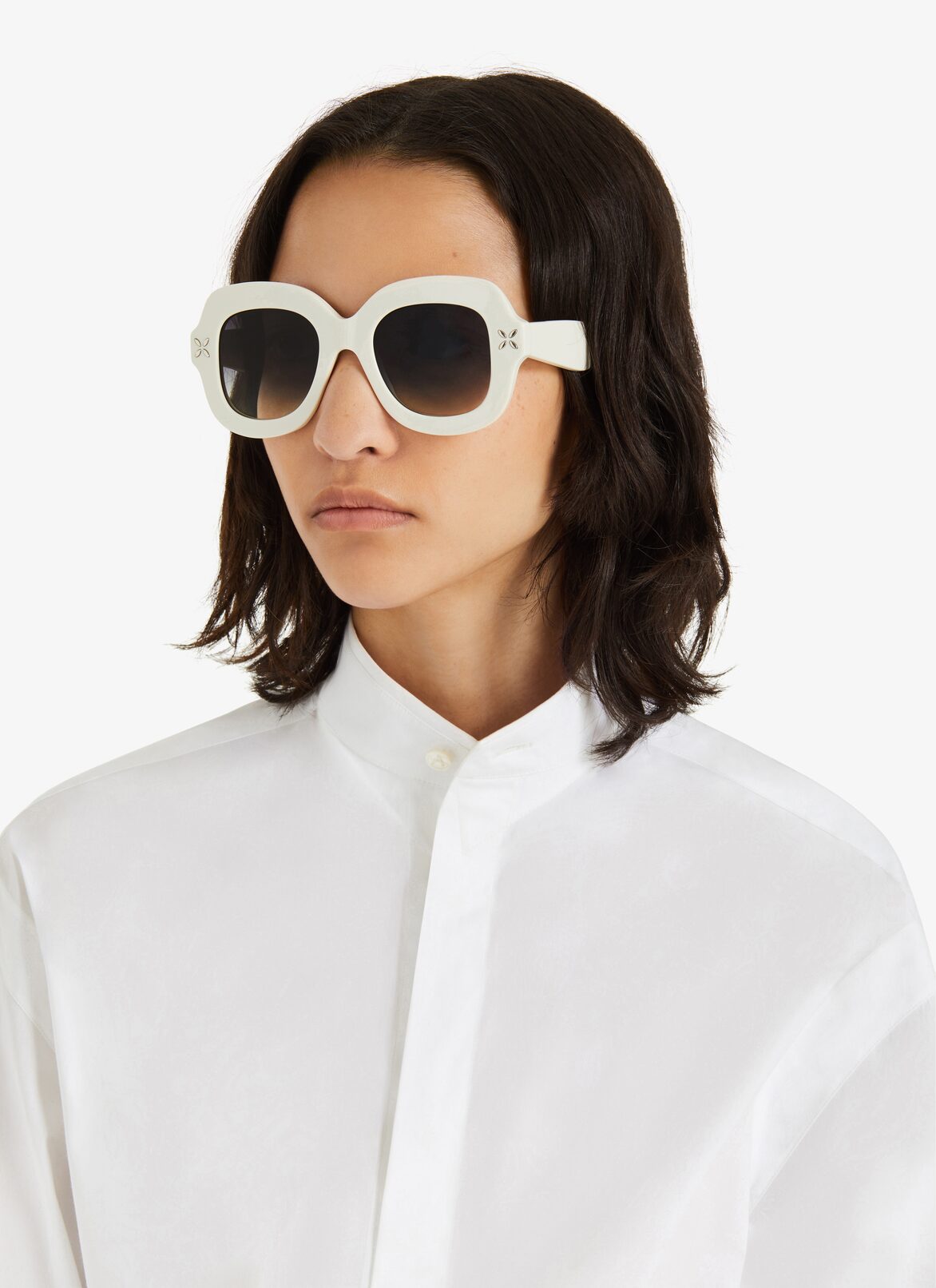 Squared sunglasses ALAÏA WHITE/GREY SQUARED SUNGLASSES